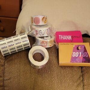 RESELLER SUPPLIES! Vibrant Number and Thank You Tags Set